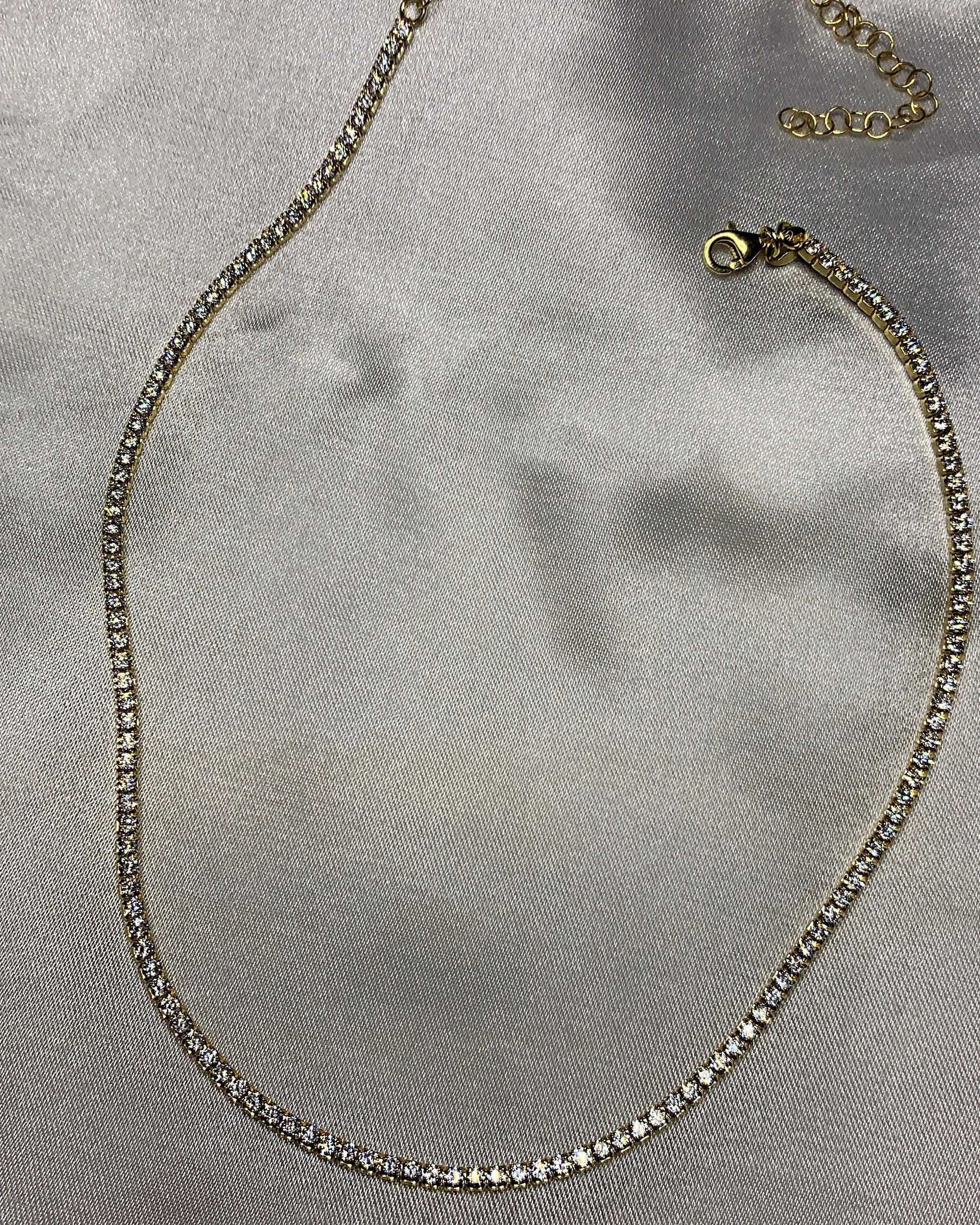 Tennis Necklace | Gold